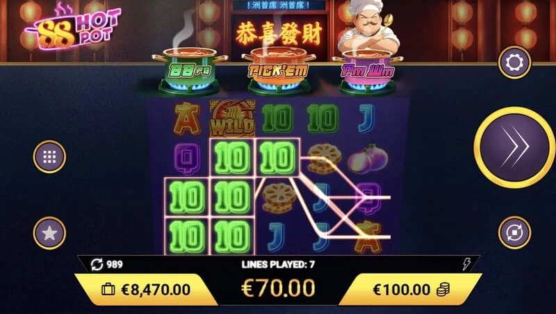 88 Hot Pot - grote uitbetaling in het basisspel